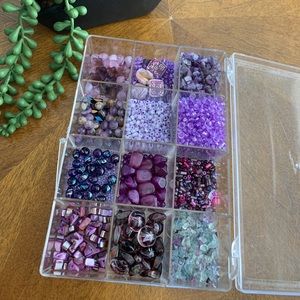 Purple jewelry beads